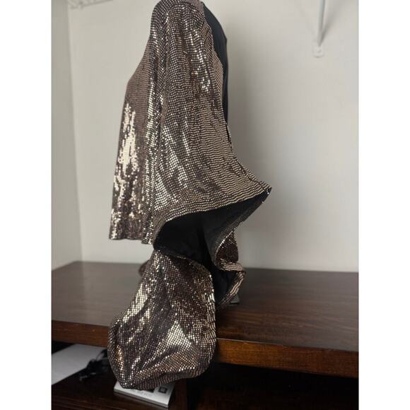 ASOPH Gold Sequin Dramatic Top with Long Sleeves Size 3X - Picture 5 of 13